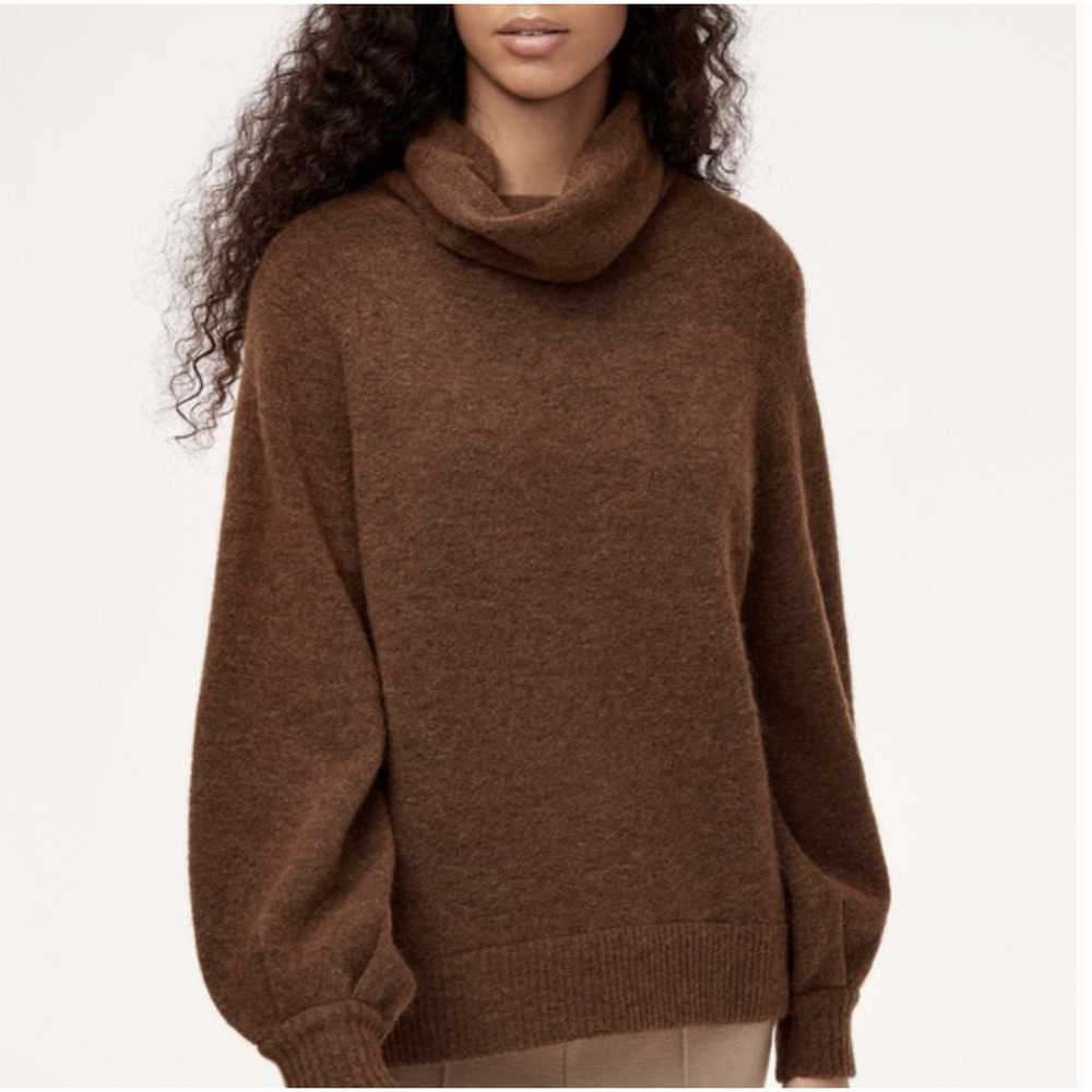 Aritzia The Group Babaton Adichie Sweater Brown Alpaca Blend Size XS